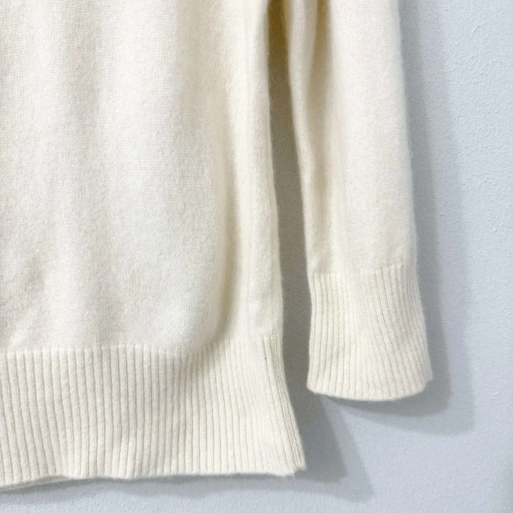 Valerie Steven’s Cashmere 2 Ply Cream Sweater Size XL - Picture 10 of 13